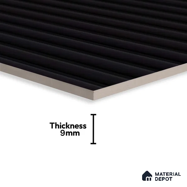 Punch Wall Tile TL 09784 B Zeta Black 2 ft x 1 ft Glossy Finish Ceramic Tile - 9 mm