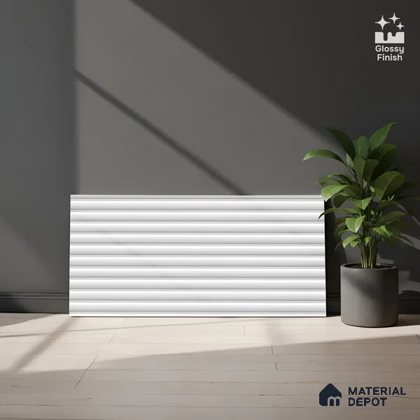 Punch Wall Tile TL 09784 F Zeta Super White (P-194) 2 ft x 1 ft Glossy Finish Ceramic Wall Tile - 9 mm