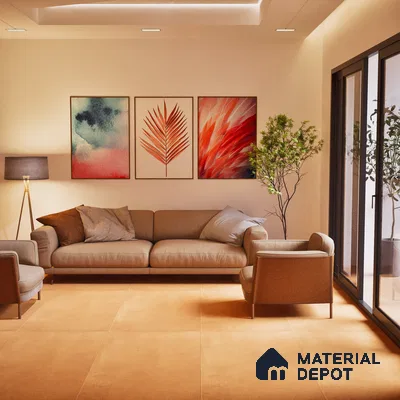 TL 05628 Gold Elemento 1200x600 mm Matte Finish Floor & Wall Tile - 9 mm