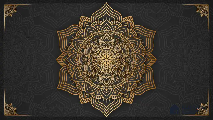 Geometry of Stillness Mandala Design | WP 04113 Non Woven Matte Finish Indian Style Premium Customized size Wallpaper | 150 GSM WP01MTF Paper | (MOQ = 30 Sq. Ft.)