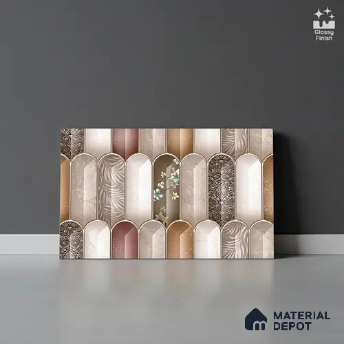 Budget Friendly Highlighter Wall Tile Value For Money TL 05788 B 18 x 12 inch - Ceramic Glossy Finish -7 mm | Suitable for Kitchen & Bathroom