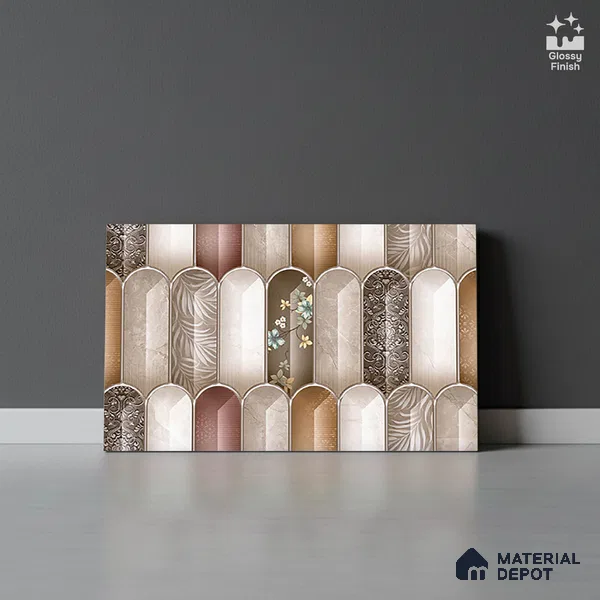 Budget Friendly Highlighter Wall Tile Value For Money TL 05788 B 18 x 12 inch - Ceramic Glossy Finish -7 mm | Suitable for Kitchen & Bathroom