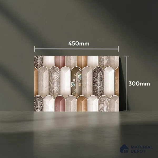 Budget Friendly Highlighter Wall Tile Value For Money TL 05788 B 18 x 12 inch - Ceramic Glossy Finish -7 mm | Suitable for Kitchen & Bathroom