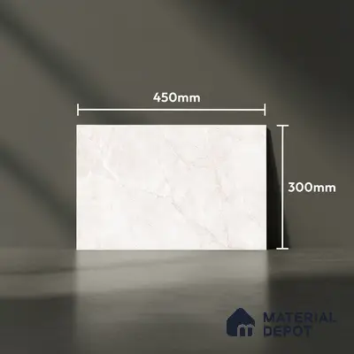 Budget Friendly Marble Wall Tile Value For Money TL 05788  18 x 12 inch - Ceramic Glossy Finish -7 mm  | Suitable for Kitchen & Bathroom