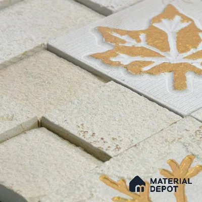 WL 00096 Golden Maple 300 x 300 mm Natural Stone Wall Cladding |  Stone is a Natural Product, Please Expect Variation in Shades