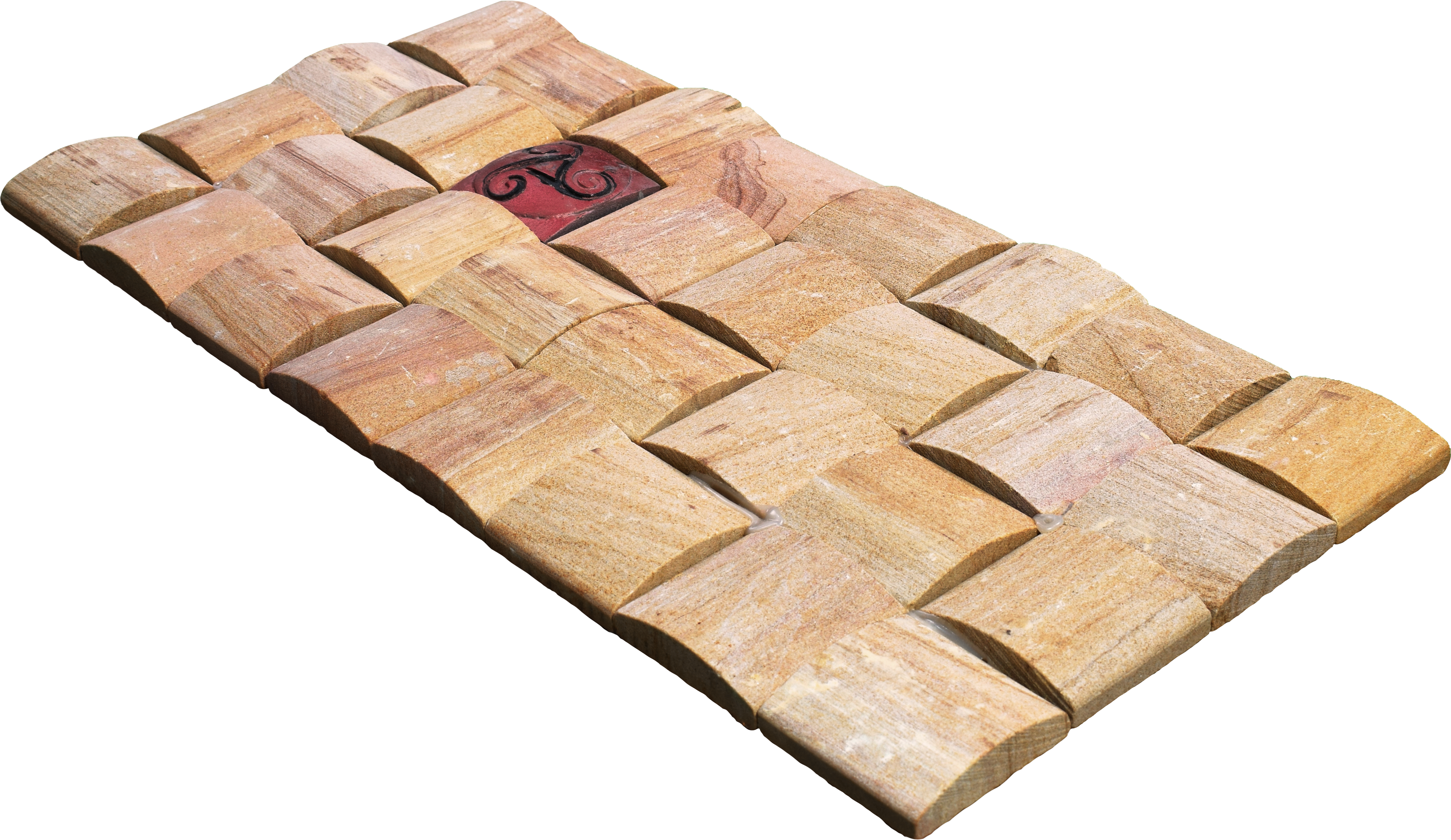WL 00095 Golden Shell Decor 300 x 300 mm Natural Stone Wall Cladding |  Stone is a Natural Product, Please Expect Variation in Shades