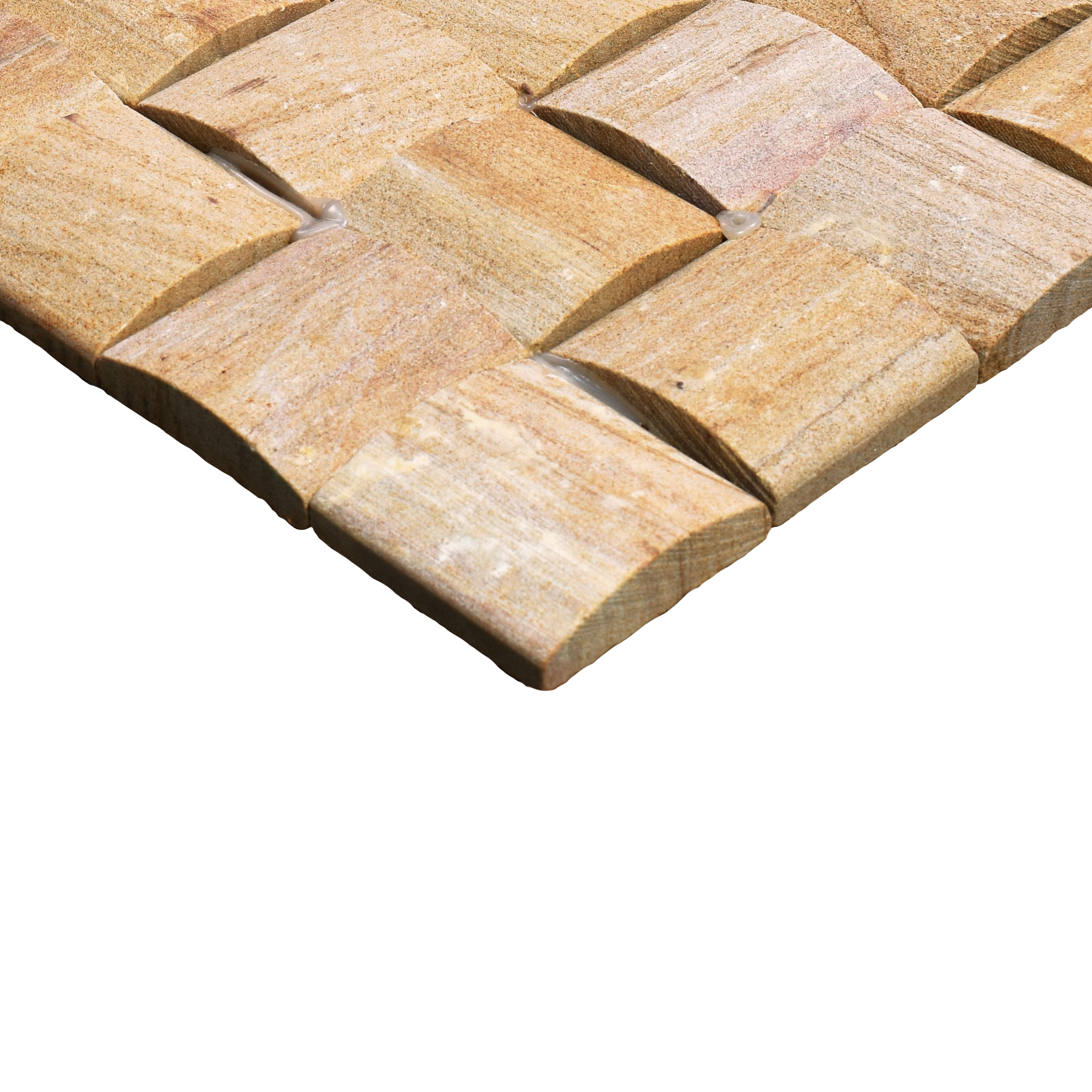 WL 00095 Golden Shell Decor 300 x 300 mm Natural Stone Wall Cladding | Stone is a Natural Product, Please Expect Variation in Shades