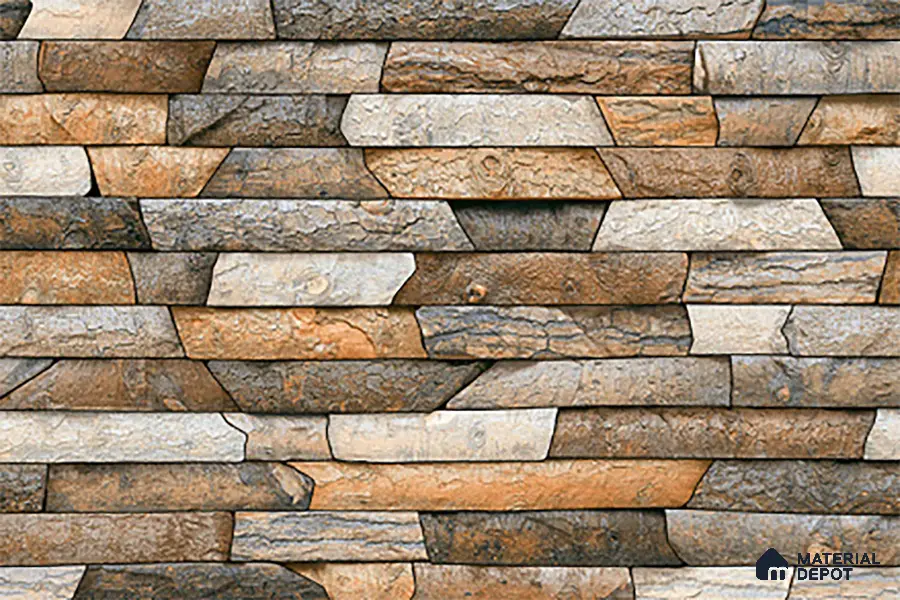 TL 05781 Graphite Brown 450x300 mm Glossy Finish Ceramic Wall Tile - 7 mm (Random Design)
