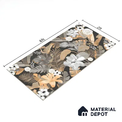 Tropical Wall Tile TL 05625 B Glemar Fort 4 ft x 2 ft Matte Finish Vitrified Tile - 9 mm | Suitable for Bathroom, Accent/Feature Wall, Basin Area
