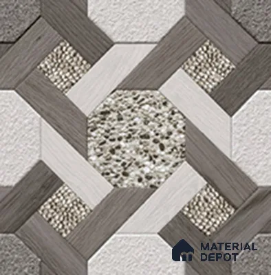 Parking Floor Tile TL 07551 Graphite Mist | 16 x 16 inch | Anti Skid Matte Finish Heavy Duty Vitrified Tile - 12 mm | Suitable For Outdoor, Terrace, Balcony | Pattern Alignment May Vary | 2-3 mm Spacer is Mandatory