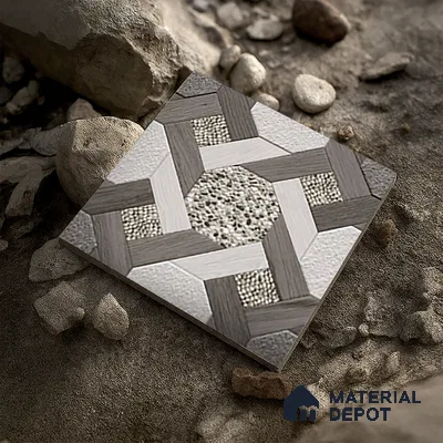 Parking Floor Tile TL 07551 Graphite Mist | 16 x 16 inch | Anti Skid Matte Finish Heavy Duty Vitrified Tile - 12 mm | Suitable For Outdoor, Terrace, Balcony | Pattern Alignment May Vary | 2-3 mm Spacer is Mandatory