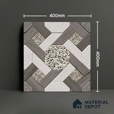 Parking Floor Tile TL 07551 Graphite Mist | 16 x 16 inch | Anti Skid Matte Finish Heavy Duty Vitrified Tile - 12 mm | Suitable For Outdoor, Terrace, Balcony | Pattern Alignment May Vary | 2-3 mm Spacer is Mandatory