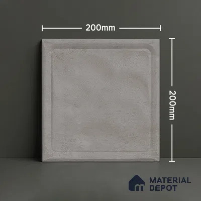 TL 03720 B Gray 02 | 200x200 mm Glossy Finish Ceramic Wall Pattern 2 Subway Tile - 10 mm (Sample)