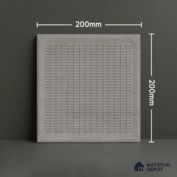 TL 03720 Gray 01 | 200x200 mm Glossy Finish Ceramic Wall Pattern 1 Subway Tile - 10 mm (Sample)
