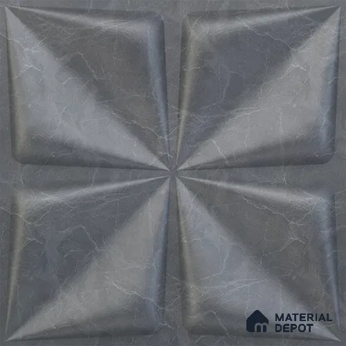 Grey Bloom PVC Matte Finish 3D Wall Panel | 20 in x 20 in | Gray Marble - 15 mm | Suitable for Dining, Feature Wall & TV Unit | Width is Subjected to 5% Variation