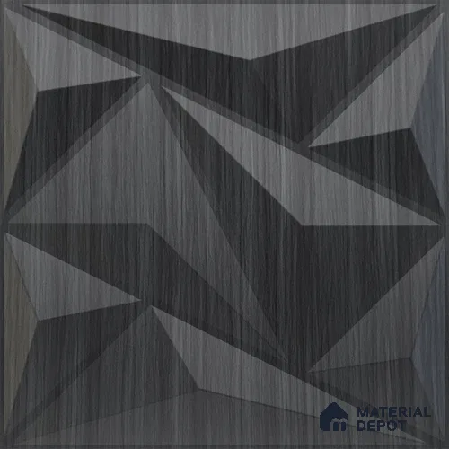Grey Alps PVC Matte Finish 3D Wall Panel | 20 in x 20 in | Gray Pine Wood - 15 mm | Suitable for Dining, Feature Wall & TV Unit | Width is Subjected to 5% Variation
