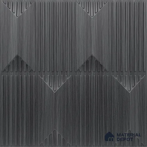 Grey Artisan PVC Matte Finish 3D Wall Panel | 20 in x 20 in | Gray Pine Wood - 15 mm | Suitable for Dining, Feature Wall & TV Unit | Width is Subjected to 5% Variation