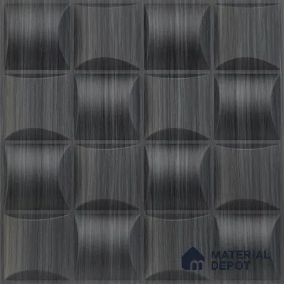 Grey Block PVC Matte Finish 3D Wall Panel | 20 in x 20 in | Gray Pine Wood - 15 mm | Suitable for Dining, Feature Wall & TV Unit | Width is Subjected to 5% Variation