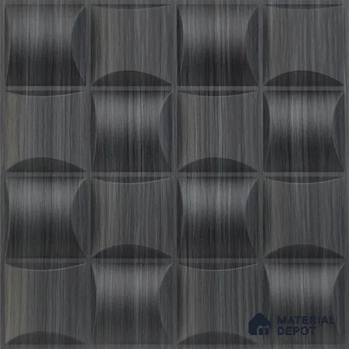 Grey Block PVC Matte Finish 3D Wall Panel | 20 in x 20 in | Gray Pine Wood - 15 mm | Suitable for Dining, Feature Wall & TV Unit | Width is Subjected to 5% Variation