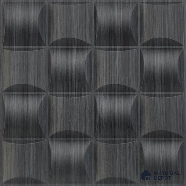 Grey Block PVC Matte Finish 3D Wall Panel | 20 in x 20 in | Gray Pine Wood - 15 mm | Suitable for Dining, Feature Wall & TV Unit | Width is Subjected to 5% Variation