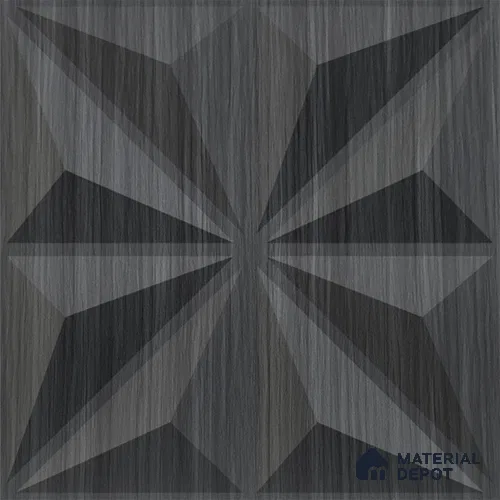 Grey Crystal PVC Matte Finish 3D Wall Panel | 20 in x 20 in | Gray Pine Wood - 15 mm | Suitable for Dining, Feature Wall & TV Unit | Width is Subjected to 5% Variation