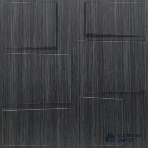 Grey Stream PVC Matte Finish 3D Wall Panel | 20 in x 20 in | Gray Pine Wood - 15 mm | Suitable for Dining, Feature Wall & TV Unit | Width is Subjected to 5% Variation