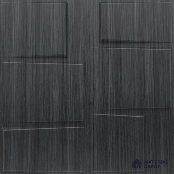 Grey Stream PVC Matte Finish 3D Wall Panel | 20 in x 20 in | Gray Pine Wood - 15 mm | Suitable for Dining, Feature Wall & TV Unit | Width is Subjected to 5% Variation