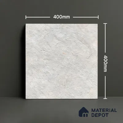 Budget Friendly Marble Look Value for Money Parking Grayscale Floor Tile 16 x 16 inch | TL 00598 | Vitrified Matte Finish Tile - 12 mm | Suitable For Parking, Bathroom, Balcony & Terrace | Pattern Alignment May Vary | 2-3 mm Spacer is Mandatory