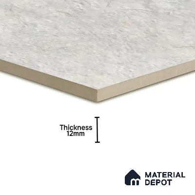 Budget Friendly Marble Look Value for Money Parking Grayscale Floor Tile 16 x 16 inch | TL 00598 | Vitrified Matte Finish Tile - 12 mm | Suitable For Parking, Bathroom, Balcony & Terrace | Pattern Alignment May Vary | 2-3 mm Spacer is Mandatory