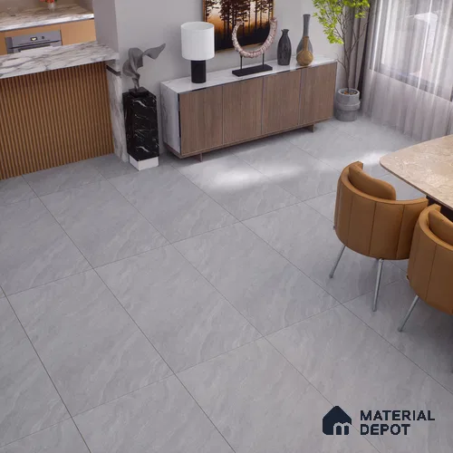 Marble Floor & Wall Tile | TL 00679 Grayscale 4 ft x 2 ft Matte Finish Full Body Vitrified Tile - 9 mm | Suitable For Living Room, Bedroom, Dining Area