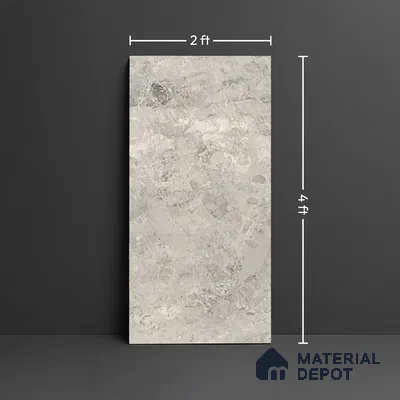 TL 00168 Grayscale Grey 4 ft x 2 ft Endless Carving Matte Finish Vitrified Floor Tile - 9 mm