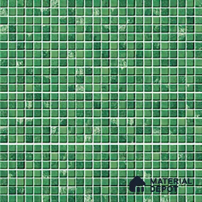 Mosaic Floor & Wall Tile TL 07168 Green 12 x 12 inch Glossy Finish Ceramic Tile - 9 mm