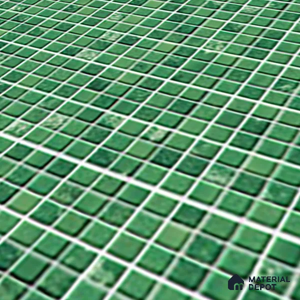 Mosaic Floor & Wall Tile TL 07168 Green 12 x 12 inch Glossy Finish Ceramic Tile - 9 mm