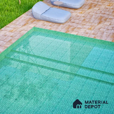 Mosaic Floor & Wall Tile TL 07168 Green 12 x 12 inch Glossy Finish Ceramic Tile - 9 mm