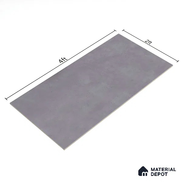 Cement Floor & Wall Tile TL 06402 B Nebula Grey 4 ft x 2 ft Matte Finish Vitrified Tile - 9 mm | Suitable for Living Room, Bedroom & Bathroom (Sample)