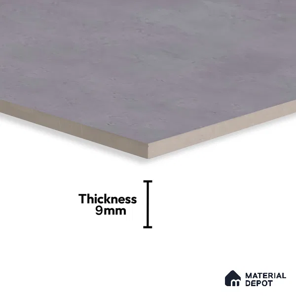 Cement Floor & Wall Tile TL 06402 B Nebula Grey 4 ft x 2 ft Matte Finish Vitrified Tile - 9 mm | Suitable for Living Room, Bedroom & Bathroom (Sample)