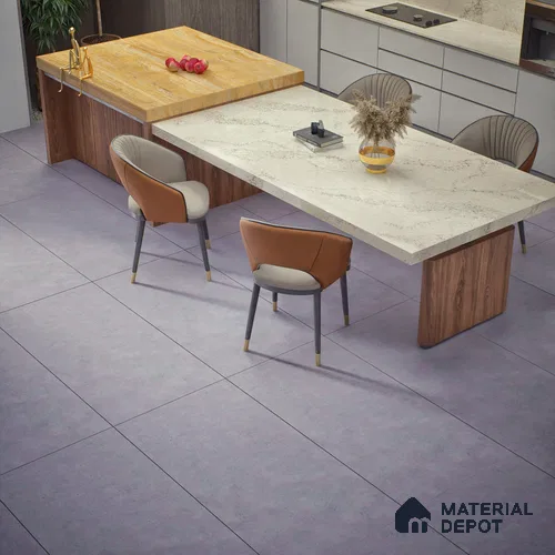 Cement Floor & Wall Tile TL 06402 B Nebula Grey 4 ft x 2 ft Matte Finish Vitrified Tile - 9 mm | Suitable for Living Room, Bedroom & Bathroom