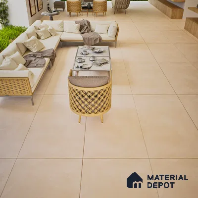 Stone Floor & Wall Tile TL 06402 C Nebula Ivory 4 ft x 2 ft Matte Finish Vitrified Tile - 9 mm | Suitable for Living Room, Bedroom & Bathroom (Sample)