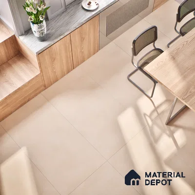 Stone Floor & Wall Tile TL 06402 C Nebula Ivory 4 ft x 2 ft Matte Finish Vitrified Tile - 9 mm | Suitable for Living Room, Bedroom & Bathroom (Sample)