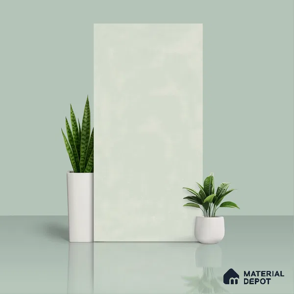 Cement Floor & Wall Tile TL 06402 D Nebula Light Green 4 ft x 2 ft Matte Finish Vitrified Tile - 9 mm | Suitable for Living Room, Bedroom & Bathroom (Sample)