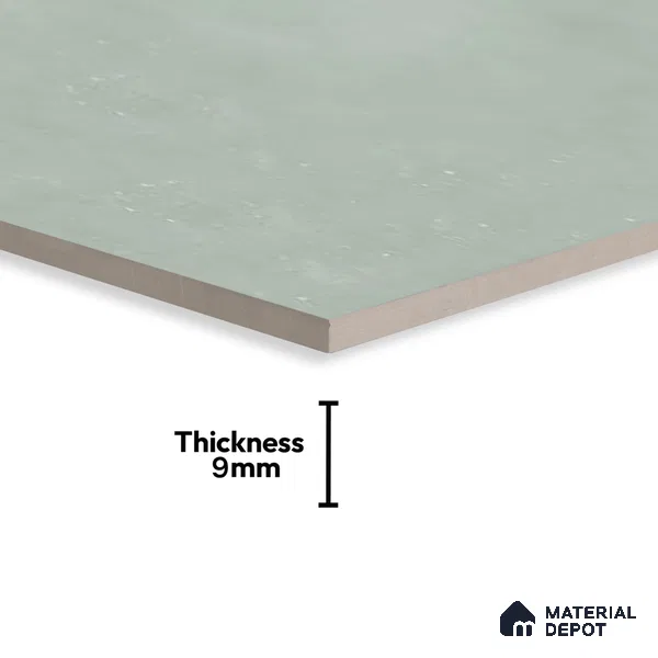 Cement Floor & Wall Tile TL 06402 Nebula Green 4 ft x 2 ft Matte Finish Vitrified Tile - 9 mm | Suitable for Living Room, Bedroom & Bathroom (Sample)