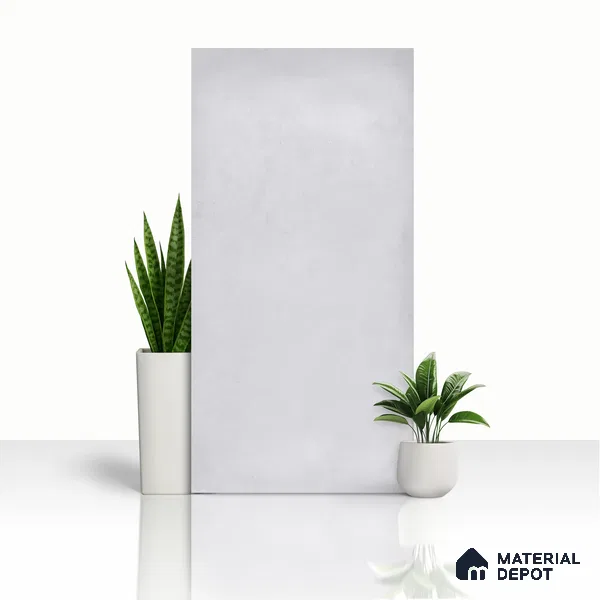 Cement Floor & Wall Tile TL 06402 H Nebula White 4 ft x 2 ft Matte Finish Vitrified Tile - 9 mm | Suitable for Living Room, Bedroom & Bathroom