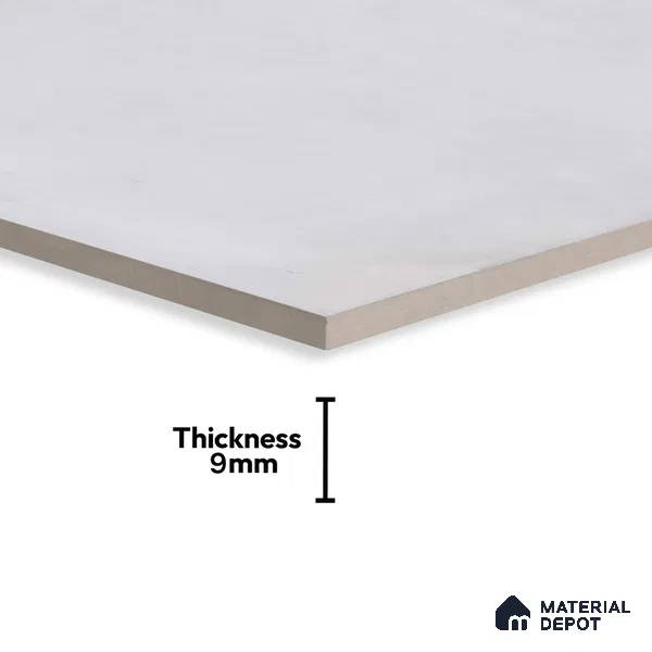 Cement Floor & Wall Tile TL 06402 H Nebula White 4 ft x 2 ft Matte Finish Vitrified Tile - 9 mm | Suitable for Living Room, Bedroom & Bathroom