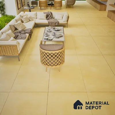 Stone Floor & Wall Tile TL 06402 I Nebula Yellow 4 ft x 2 ft Matte Finish Vitrified Tile - 9 mm | Suitable for Living Room, Bedroom & Bathroom (Sample)