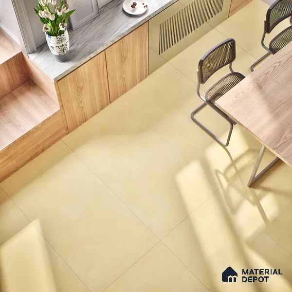 Stone Floor & Wall Tile TL 06402 I Nebula Yellow 4 ft x 2 ft Matte Finish Vitrified Tile - 9 mm | Suitable for Living Room, Bedroom & Bathroom (Sample)