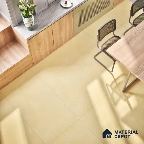 Stone Floor & Wall Tile TL 06402 I Nebula Yellow 4 ft x 2 ft Matte Finish Vitrified Tile - 9 mm | Suitable for Living Room, Bedroom & Bathroom
