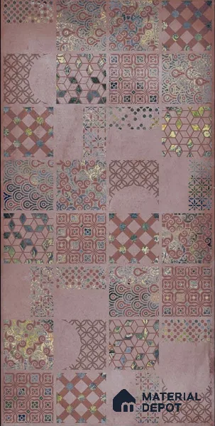 Moroccan Wall Tile TL 06402 K Nebula Purple Decor 4 ft x 2 ft Vitrified Matte Finish - 9 mm | Suitable for Living Room, Bedroom & Bathroom