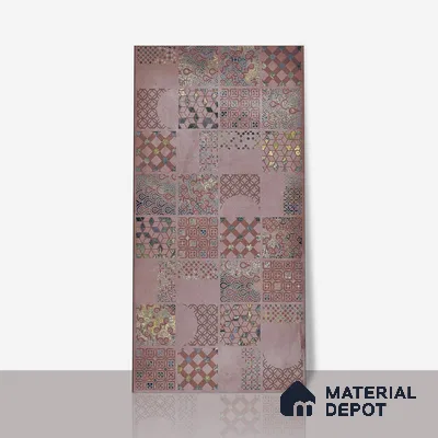 Moroccan Wall Tile TL 06402 K Nebula Purple Decor 4 ft x 2 ft Vitrified Matte Finish - 9 mm | Suitable for Living Room, Bedroom & Bathroom