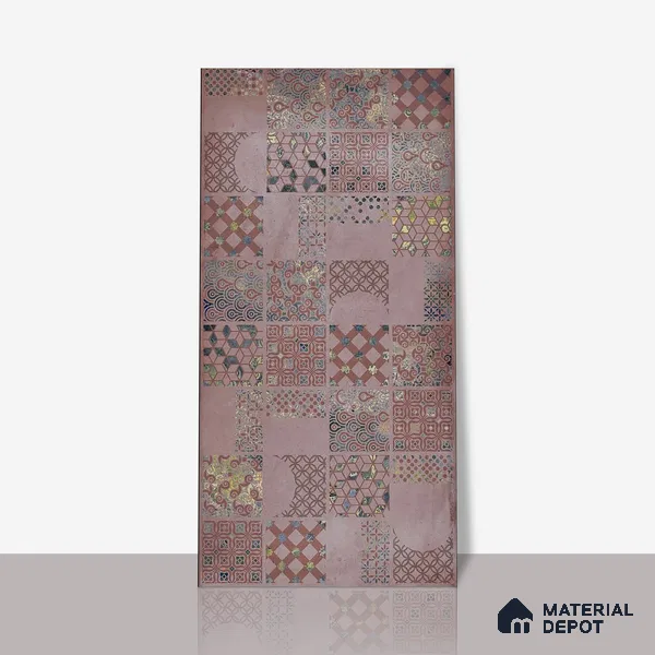 Moroccan Wall Tile TL 06402 K Nebula Purple Decor 4 ft x 2 ft Vitrified Matte Finish - 9 mm | Suitable for Living Room, Bedroom & Bathroom