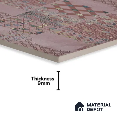 Moroccan Wall Tile TL 06402 K Nebula Purple Decor 4 ft x 2 ft Vitrified Matte Finish - 9 mm | Suitable for Living Room, Bedroom & Bathroom